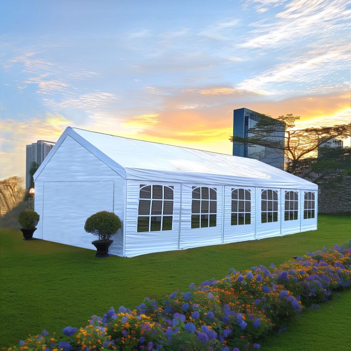 Bílý zahradní párty stan
