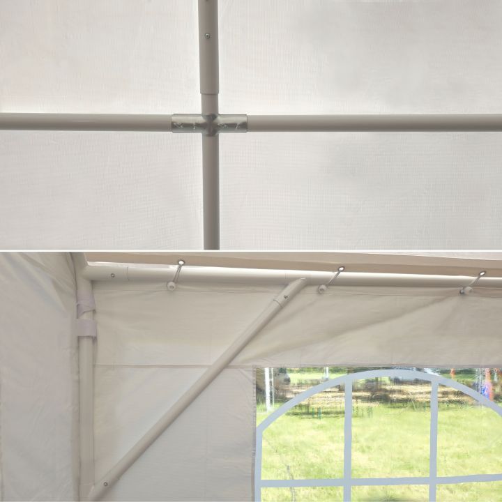 Bílý stan na zahradní párty